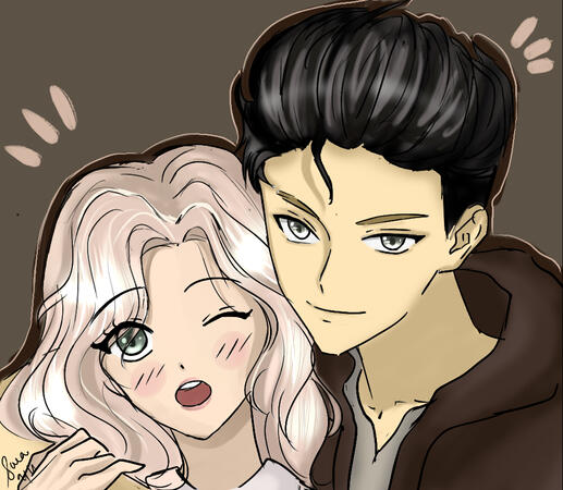 Anime Headshot (couple)